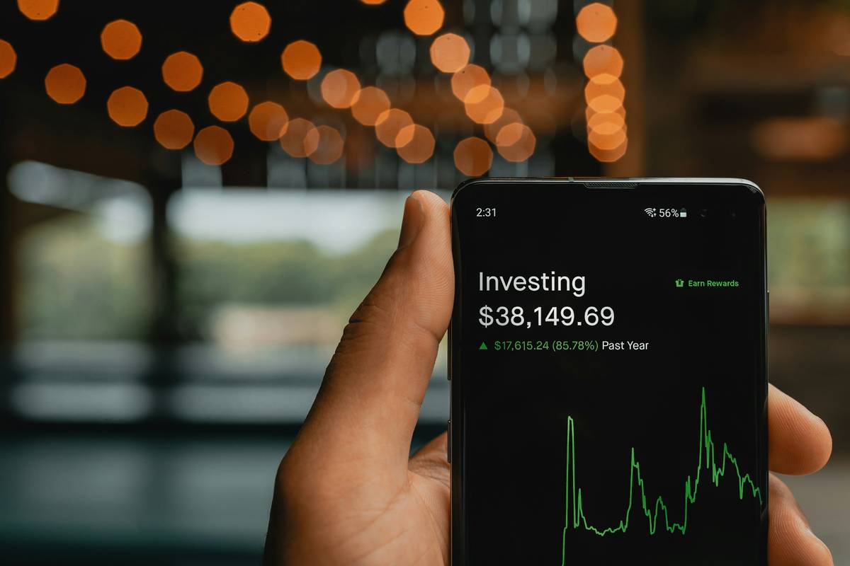stock simulation emulator showing real-time stock charts and virtual portfolio dashboard